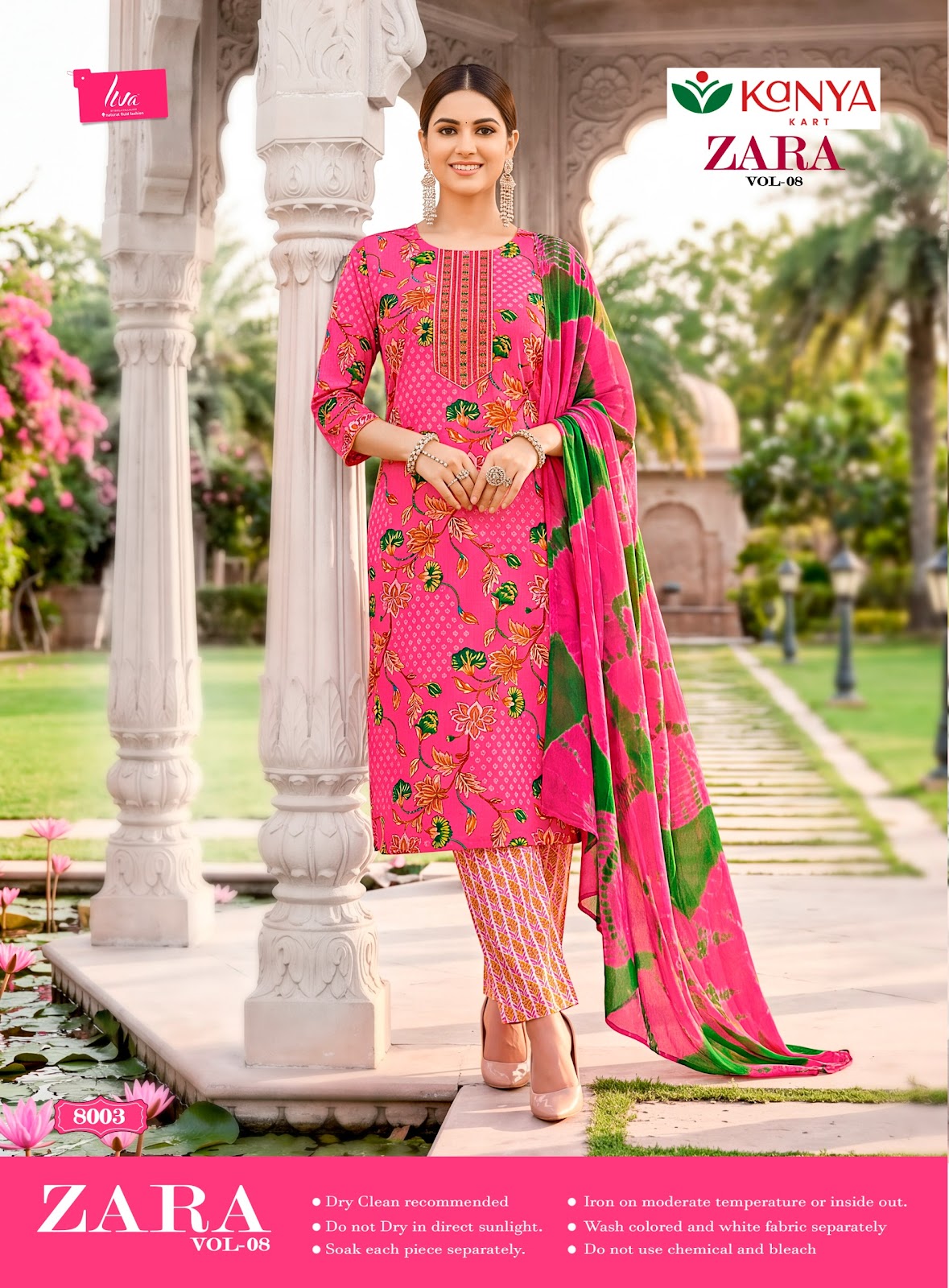 Zara Vol 8 Kanya Kart Rayon Readymade Pant Style Suits Wholesale Price