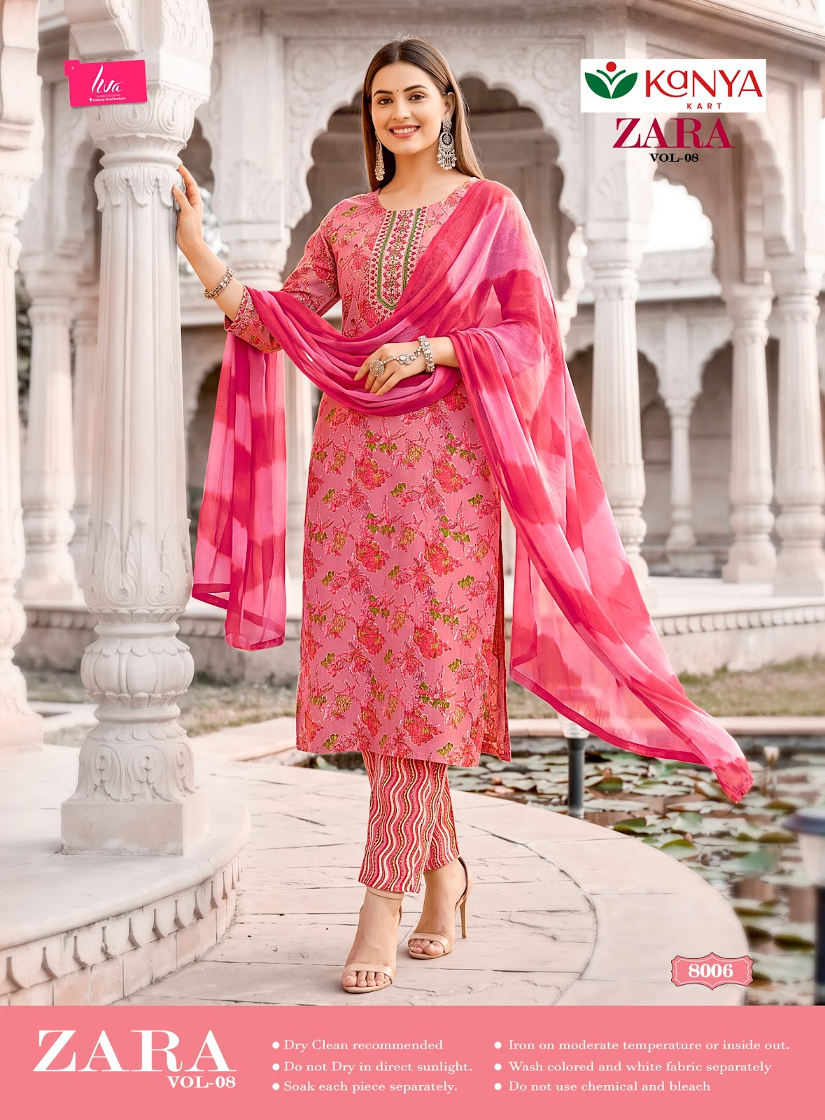 Zara Vol 8 Kanya Kart Rayon Readymade Pant Style Suits Wholesale Price