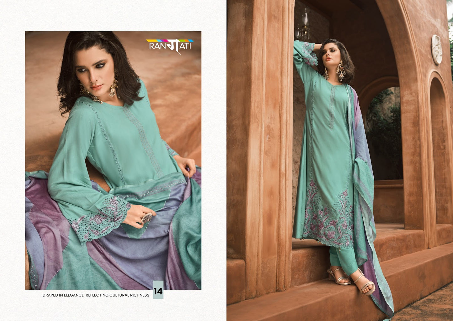 Zara Vol 9 Rangati Prints Pashmina Suits Wholesaler India