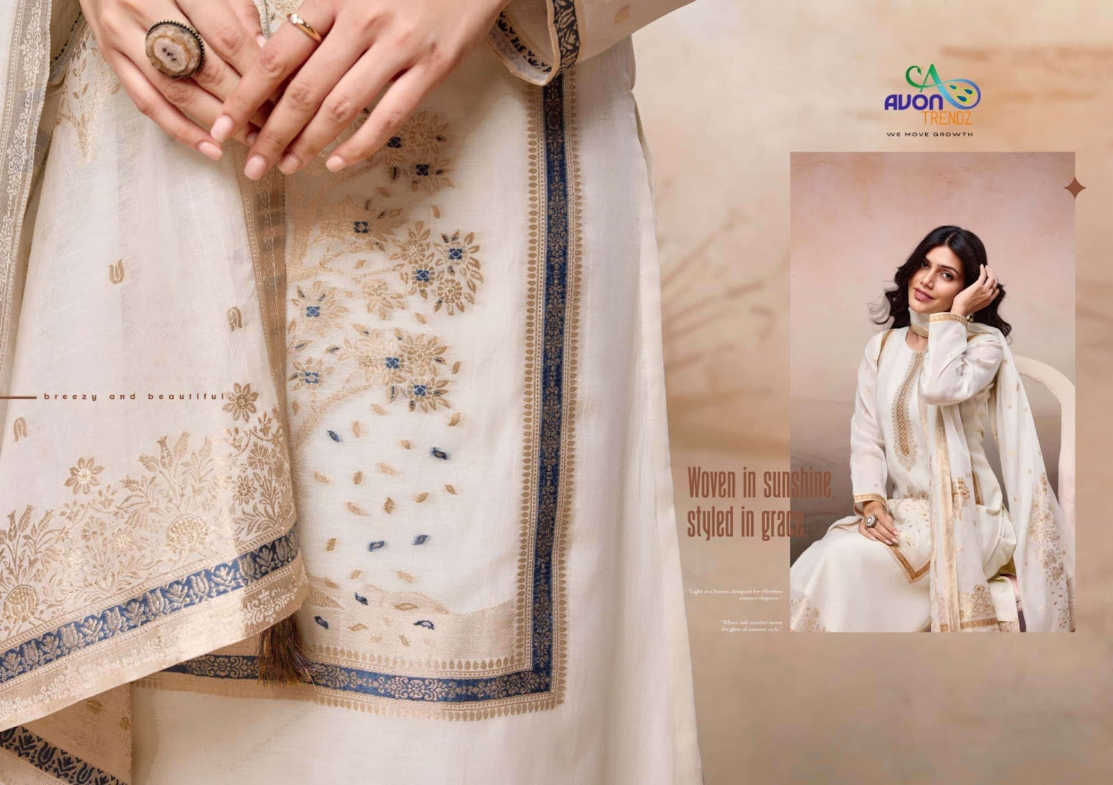 Zardozi Avon Trendz Mul Mul Pant Style Suits Exporter India
