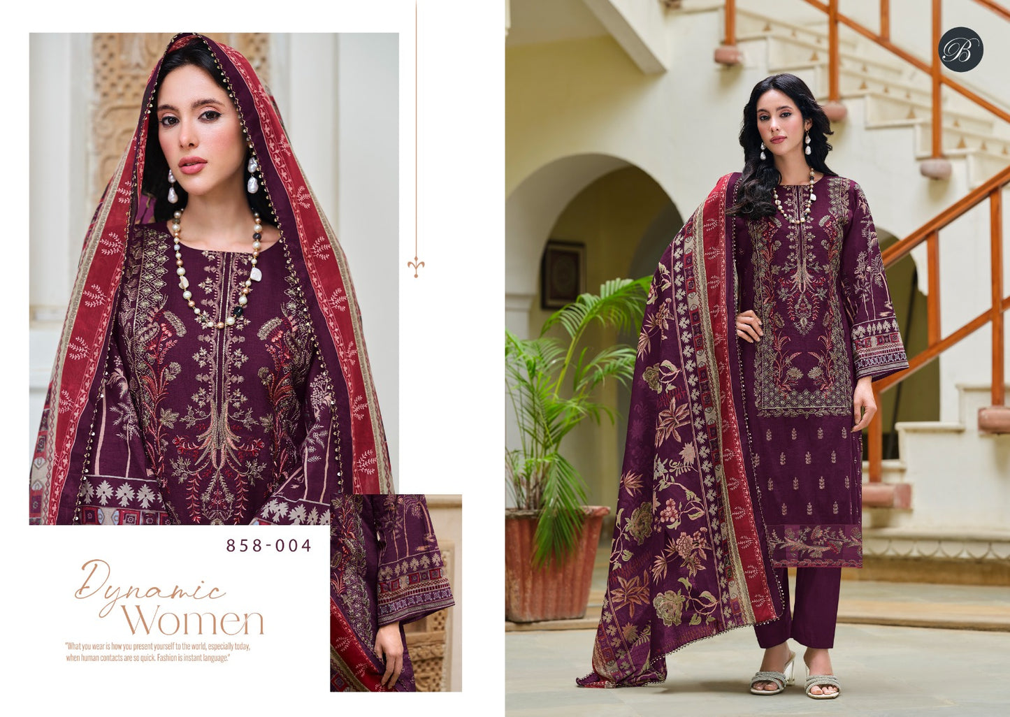 Zareen Belliza Designer Studio Cotton Karachi Readymade Suits Supplier Ahmedabad
