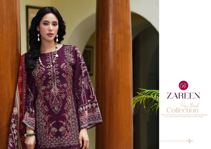 Zareen Belliza Designer Studio Cotton Karachi Readymade Suits Supplier Ahmedabad