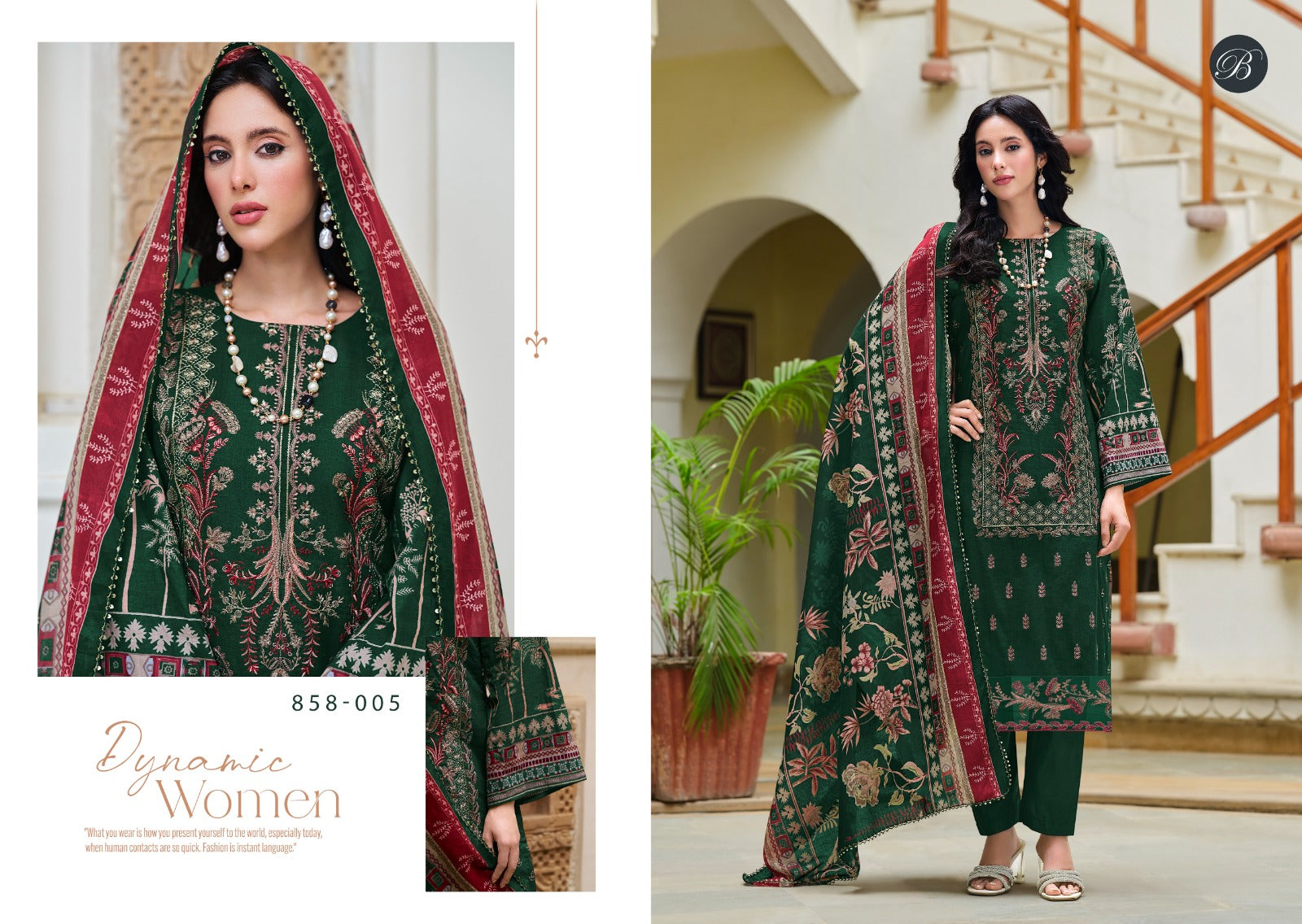 Zareen Belliza Designer Studio Cotton Karachi Salwar Suits Manufacturer Gujarat