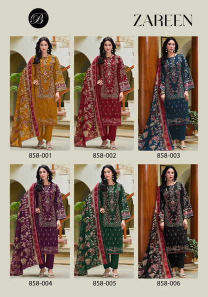 Zareen Belliza Designer Studio Cotton Karachi Salwar Suits Manufacturer Gujarat