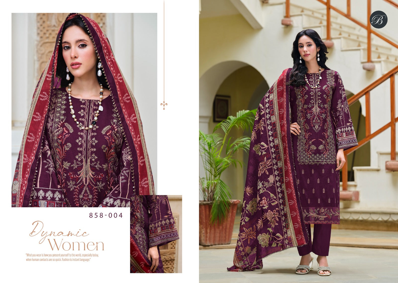 Zareen Belliza Designer Studio Cotton Karachi Salwar Suits Manufacturer Gujarat