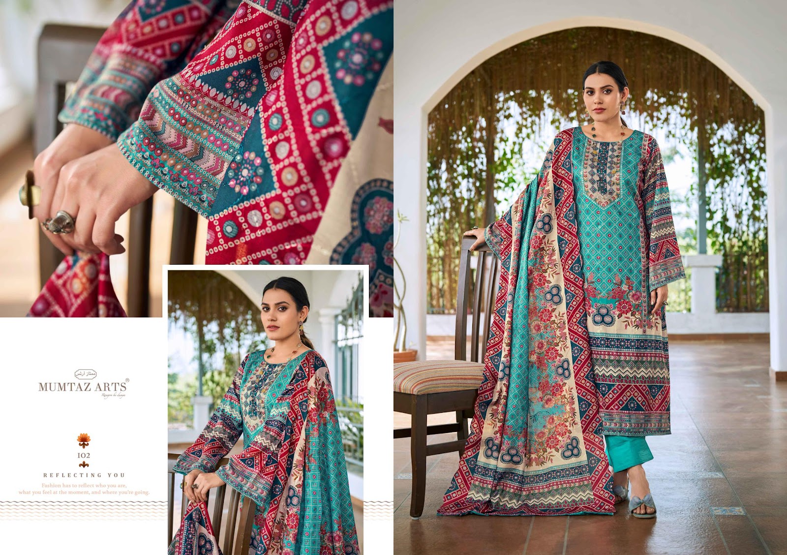 Zareen Mumtaz Arts Jam Satin Karachi Salwar Suits Exporter India