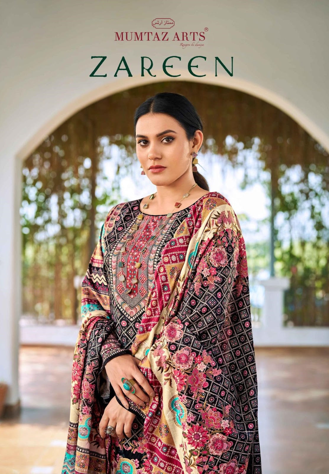 Zareen Mumtaz Arts Jam Satin Karachi Salwar Suits Exporter India