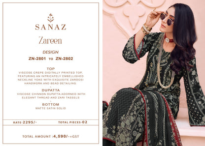 Zareen Sanaz Viscose Pakistani Salwar Suits Manufacturer India