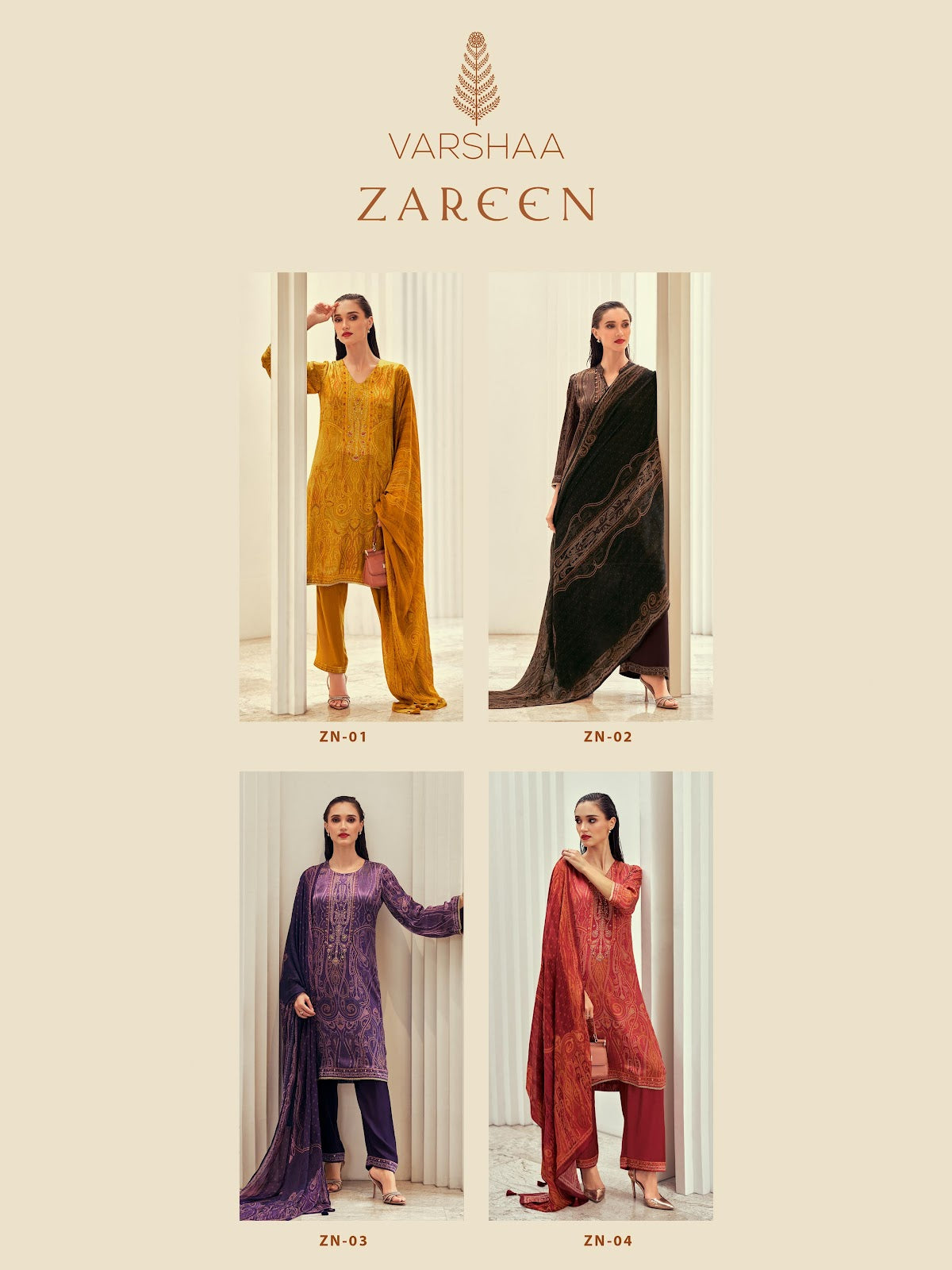 Zareen Varsha Fashions Modal Pant Style Suits Manufacturer Ahmedabad