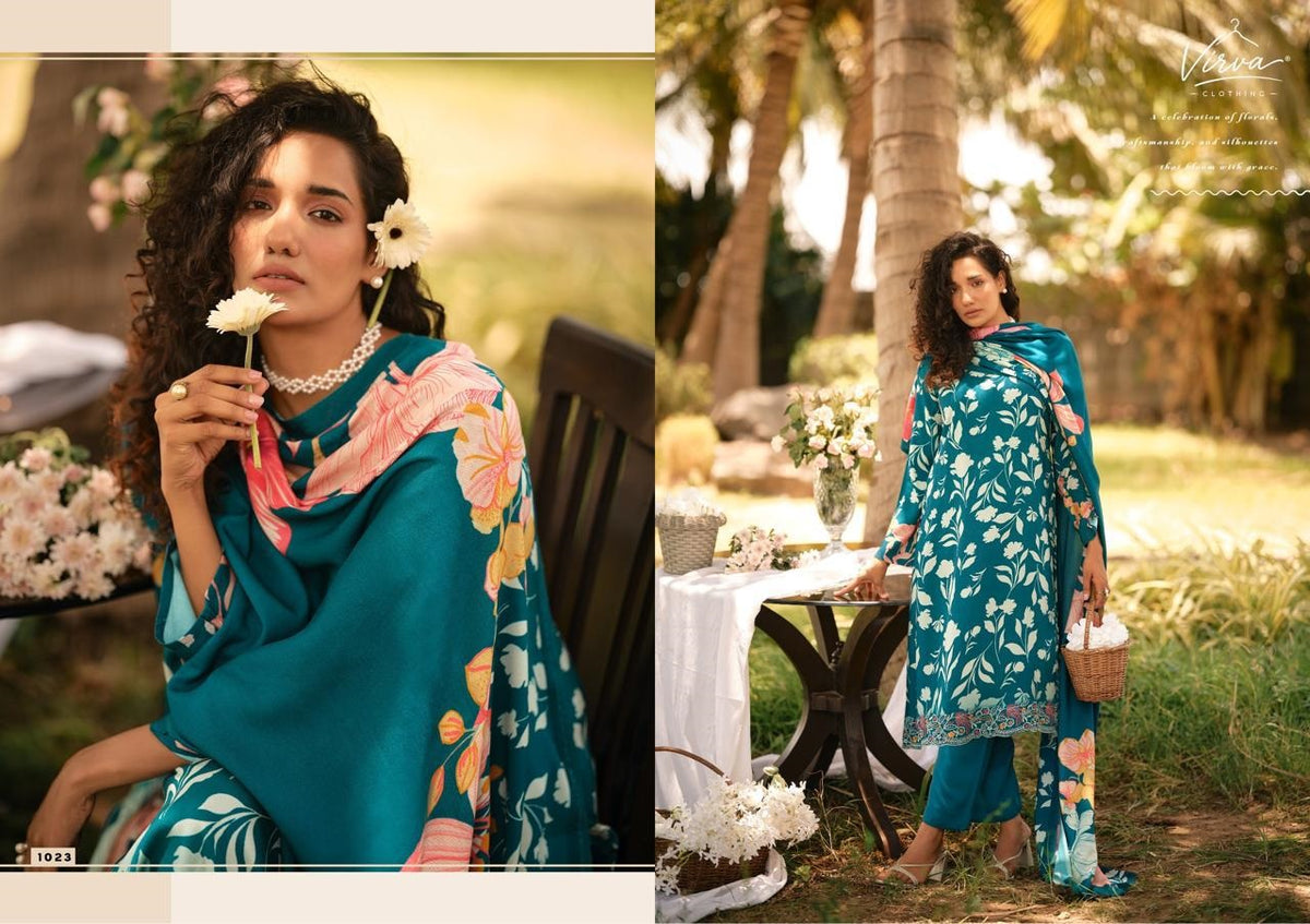 Zareen Virva Viscose Pashmina Suits Supplier