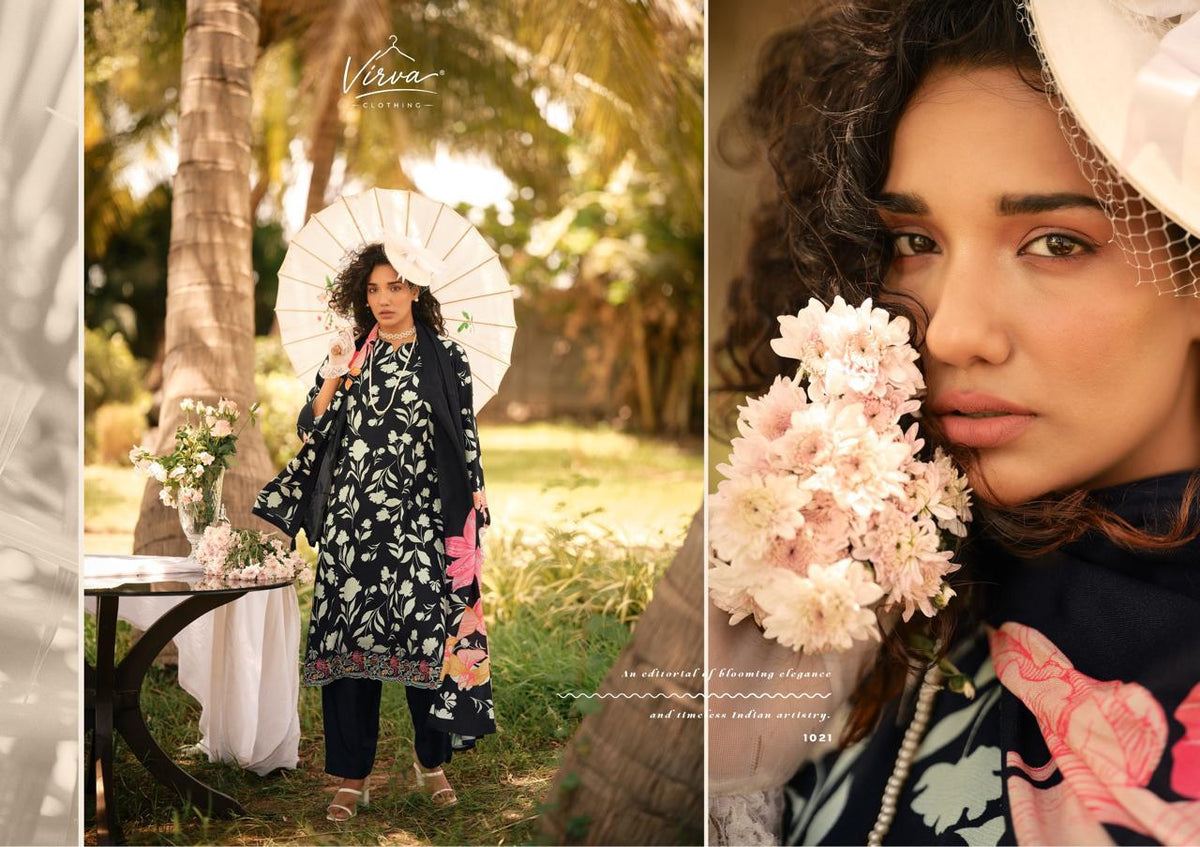 Zareen Virva Viscose Pashmina Suits Supplier