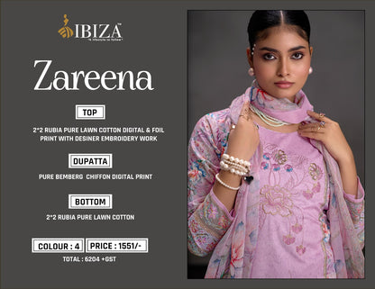 Zareena Ibiza Ruby Pant Style Suits Manufacturer Gujarat