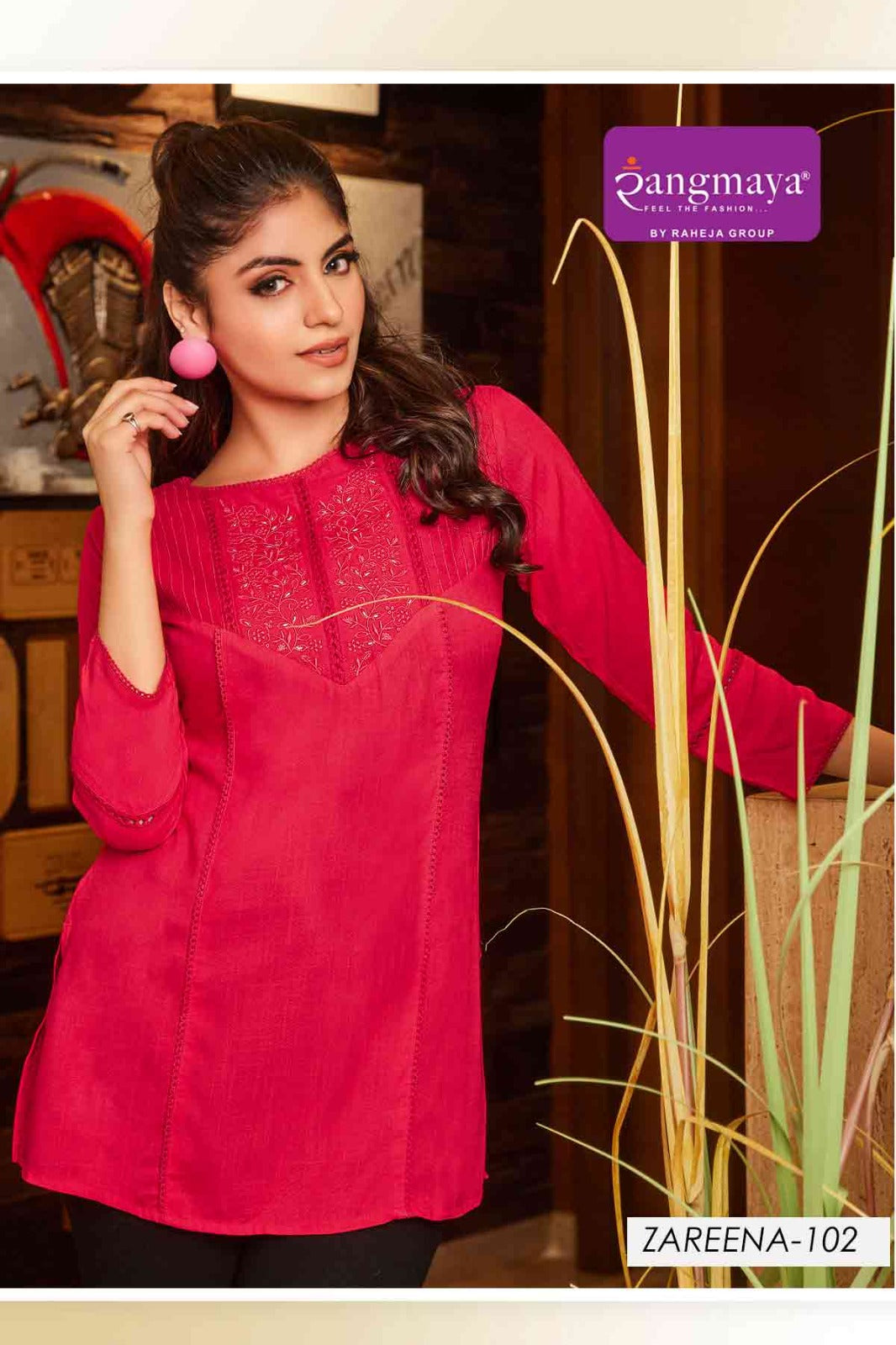 Zareena Rangmaya Rayon Fancy Tops Supplier