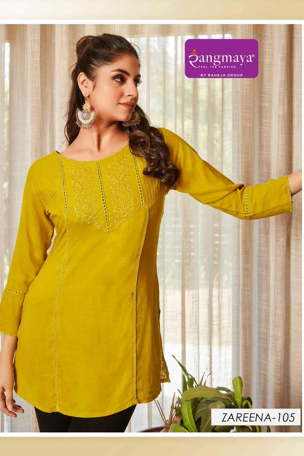 Zareena Rangmaya Rayon Fancy Tops Supplier