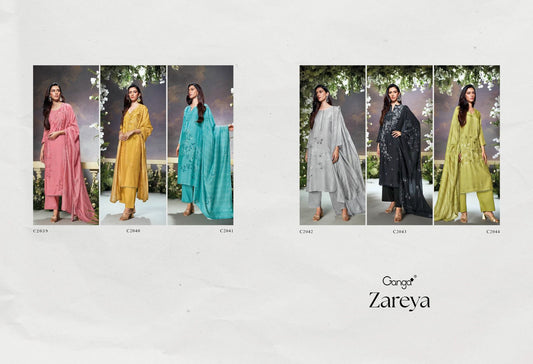 Zareya Ganga Bemberg Silk Plazzo Style Suits Exporter Gujarat