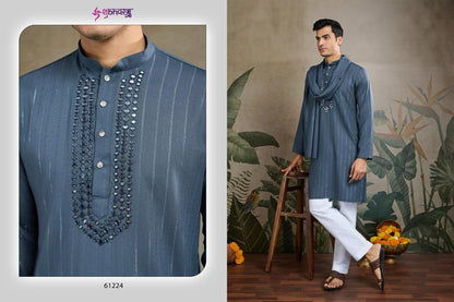 Zari And Weaves Vol 2 With Dupatta Shubhvastra Pure Viscose Mens Kurta Exporter