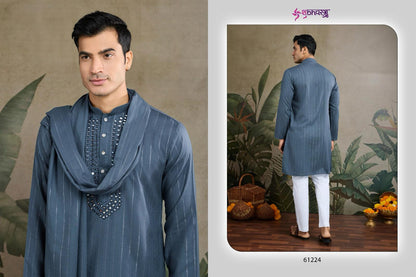 Zari And Weaves Vol 2 With Dupatta Shubhvastra Pure Viscose Mens Kurta Exporter