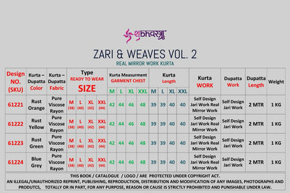 Zari And Weaves Vol 2 With Dupatta Shubhvastra Pure Viscose Mens Kurta Exporter