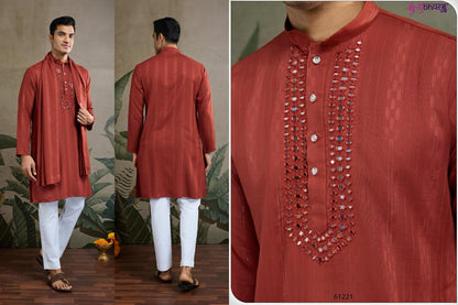 Zari And Weaves Vol 2 With Dupatta Shubhvastra Pure Viscose Mens Kurta Exporter