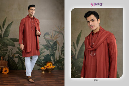 Zari And Weaves Vol 2 With Dupatta Shubhvastra Pure Viscose Mens Kurta Exporter