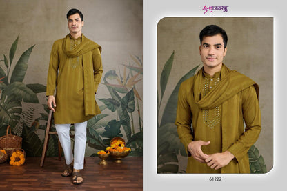 Zari And Weaves Vol 2 With Dupatta Shubhvastra Pure Viscose Mens Kurta Exporter