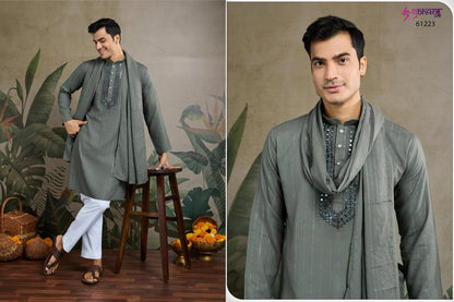 Zari And Weaves Vol 2 With Dupatta Shubhvastra Pure Viscose Mens Kurta Exporter