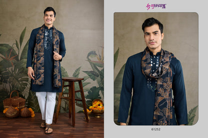 Zari And Weaves Vol 3 61251-61252 Shubhvastra Viscose Rayon Mens Kurta Dupatta Wholesaler India