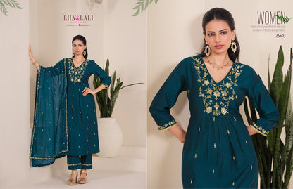 Zari Lily Lali Viscose Readymade Suits Exporter India
