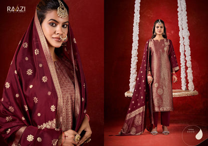 Zari Rama Fashions Raazi Silk Jacquard Pant Style Suits Exporter