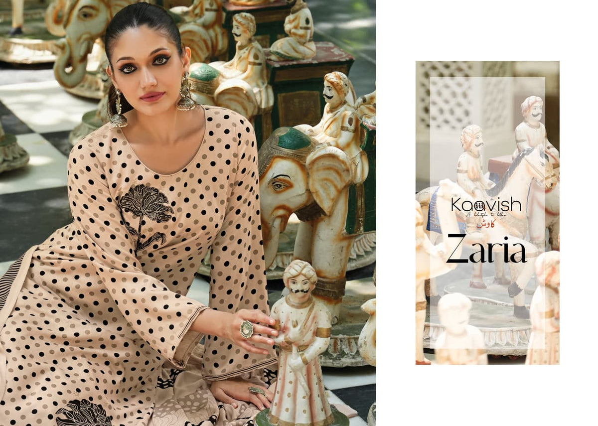 Zaria Kaavish Viscose Pashmina Suits Supplier