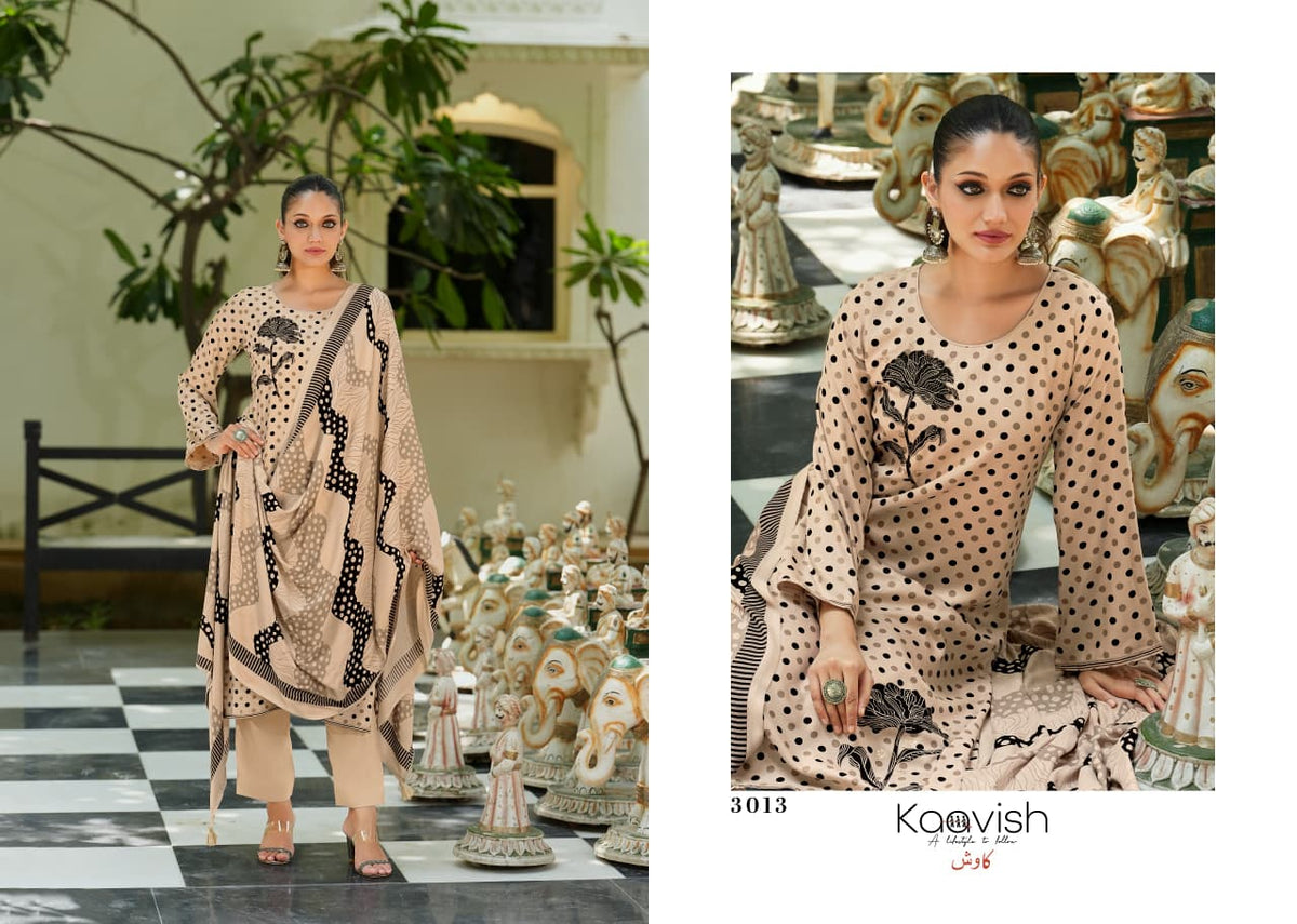 Zaria Kaavish Viscose Pashmina Suits Supplier