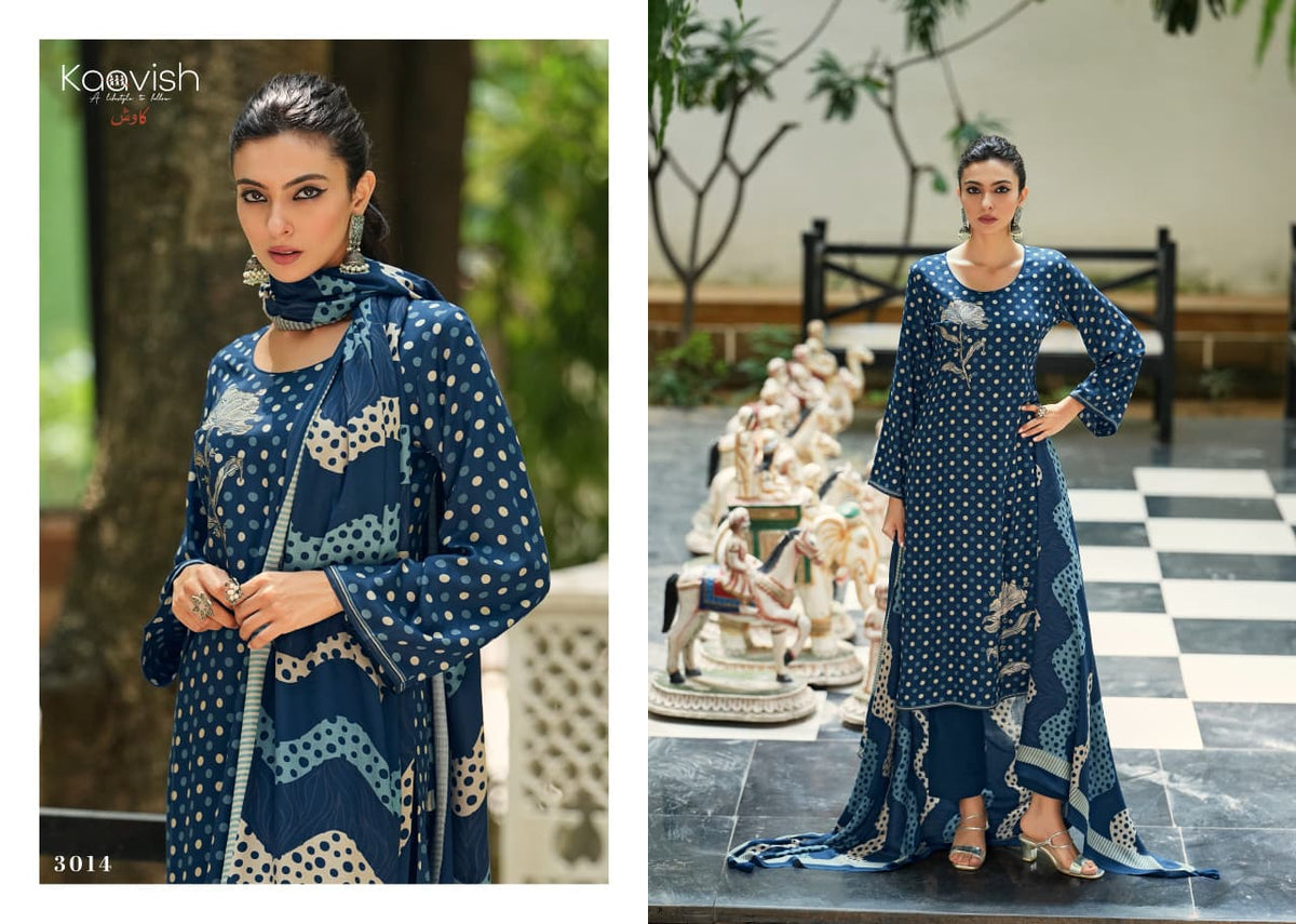 Zaria Kaavish Viscose Pashmina Suits Supplier