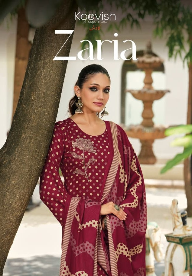 Zaria Kaavish Viscose Pashmina Suits Supplier