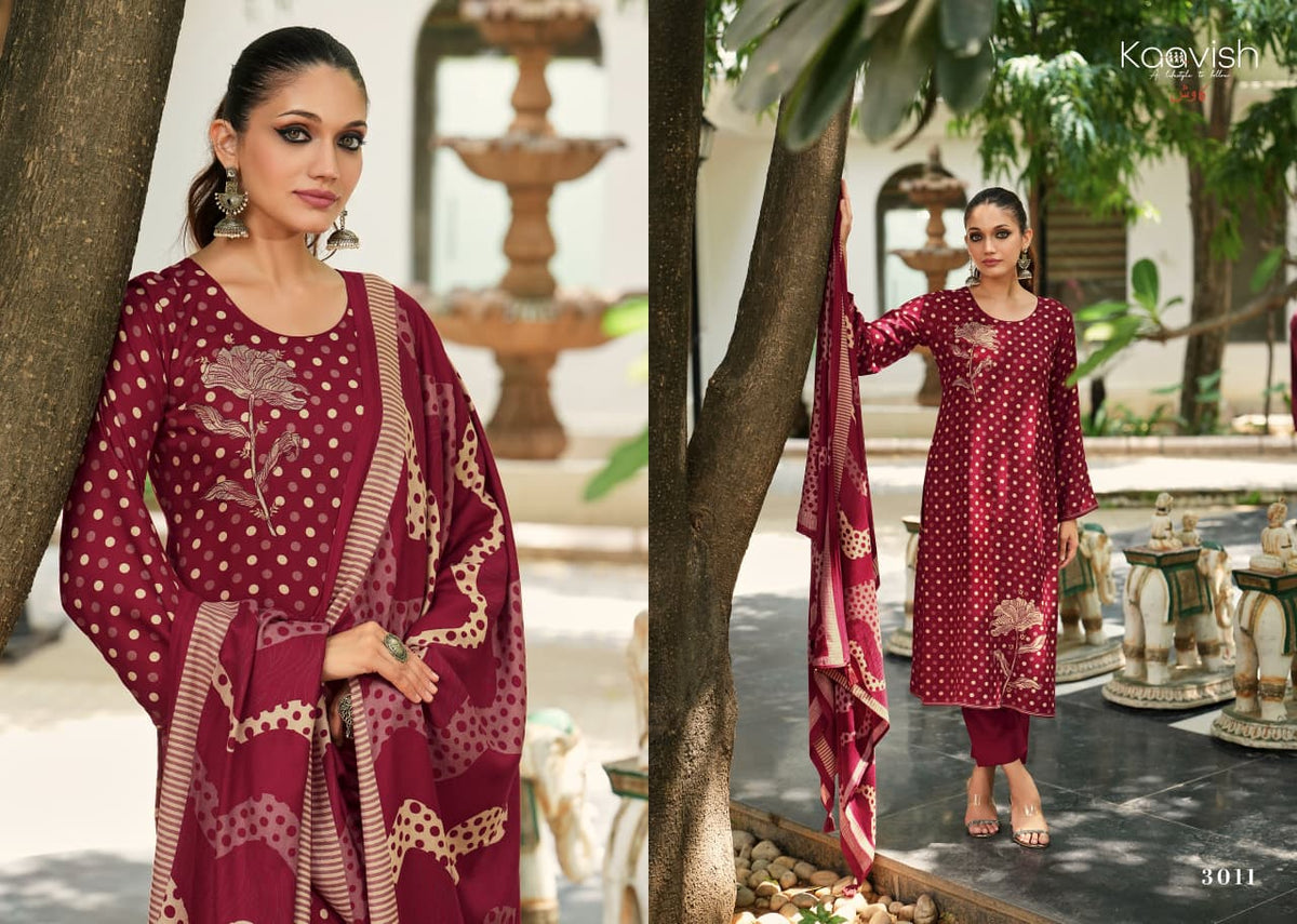 Zaria Kaavish Viscose Pashmina Suits Supplier