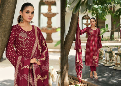 Zaria Kaavish Viscose Pashmina Suits Supplier