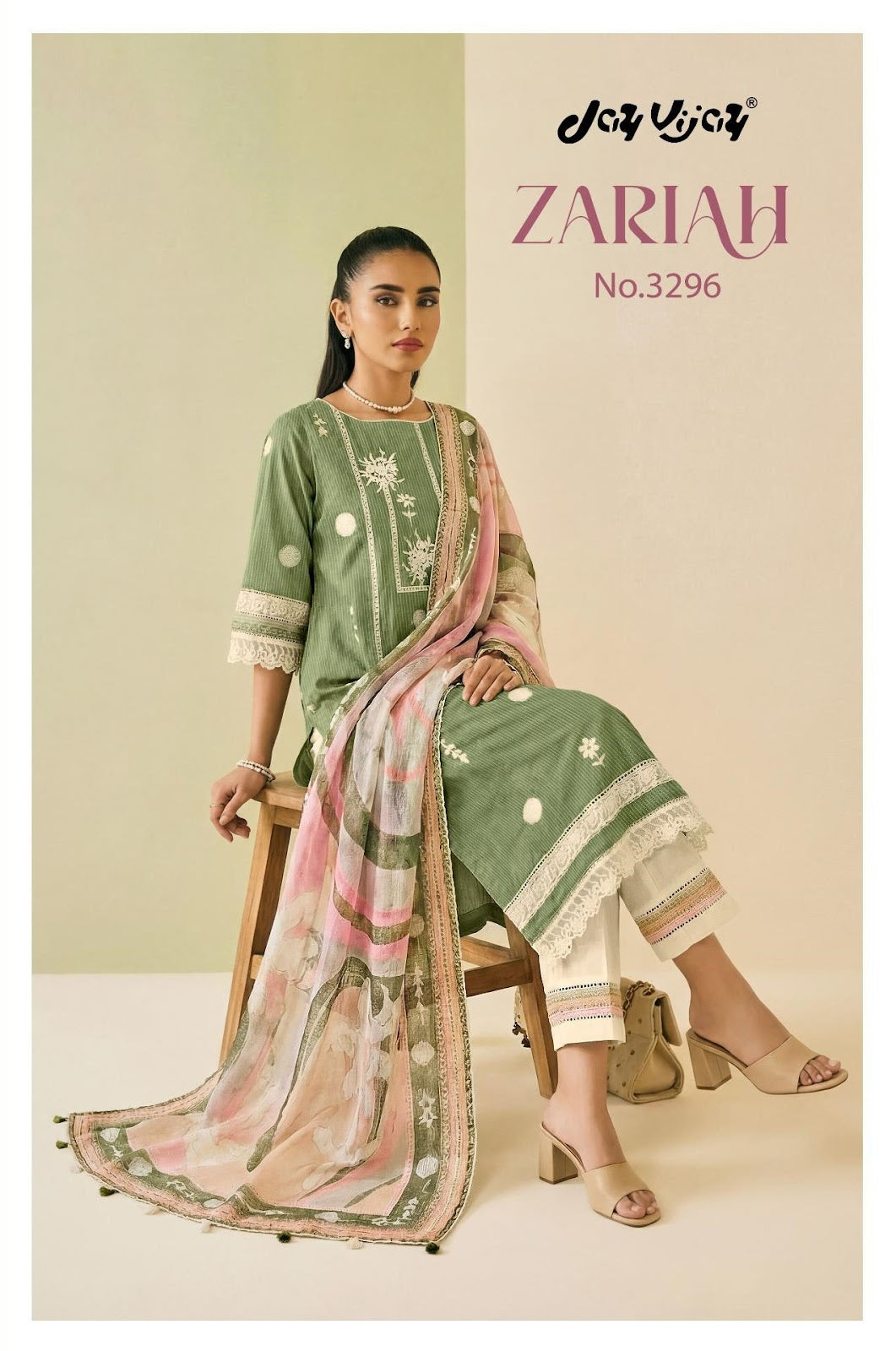 Zariah 3296 Jay Vijay Cotton Pant Style Suits Supplier