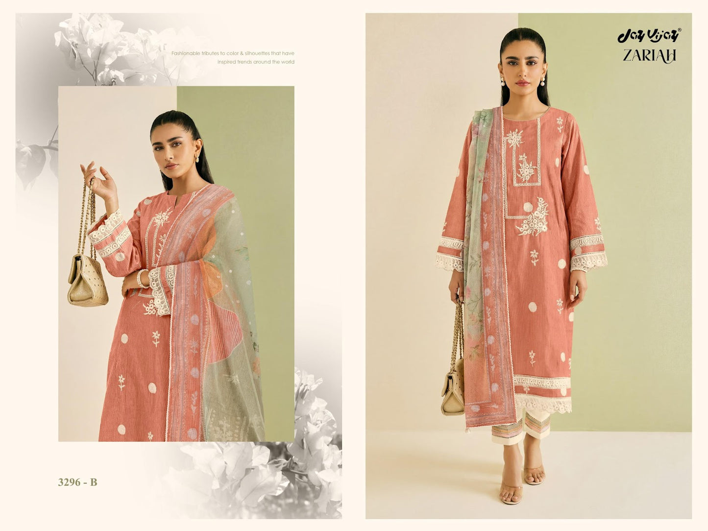 Zariah 3296 Jay Vijay Cotton Pant Style Suits Supplier