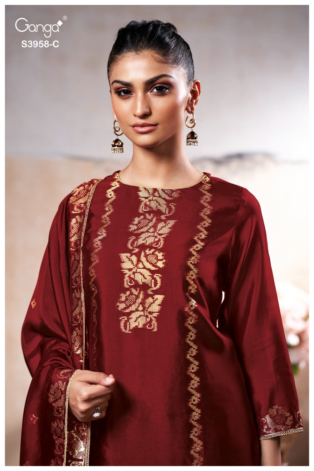 Zariel 3958 Ganga Premium Viscose Plazzo Style Suits Wholesaler
