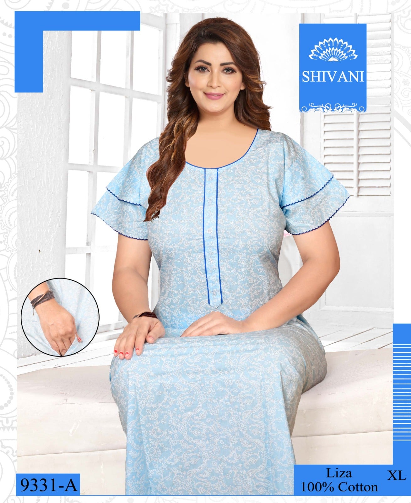Zarina-Liza Shivani Cotton Night Gowns Exporter Ahmedabad