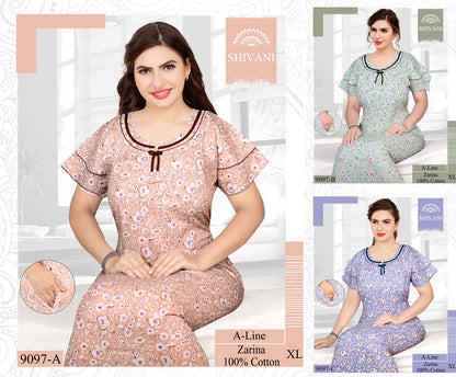 Zarina-Liza Shivani Cotton Night Gowns Exporter Ahmedabad