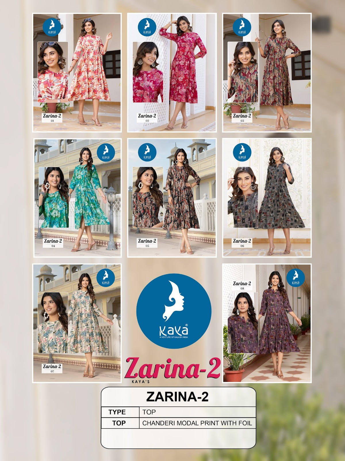 Zarina 2 Kaya Chanderi One Piece Manufacturer India