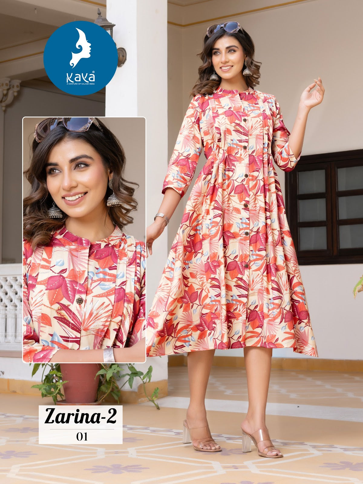Zarina 2 Kaya Chanderi One Piece Manufacturer India