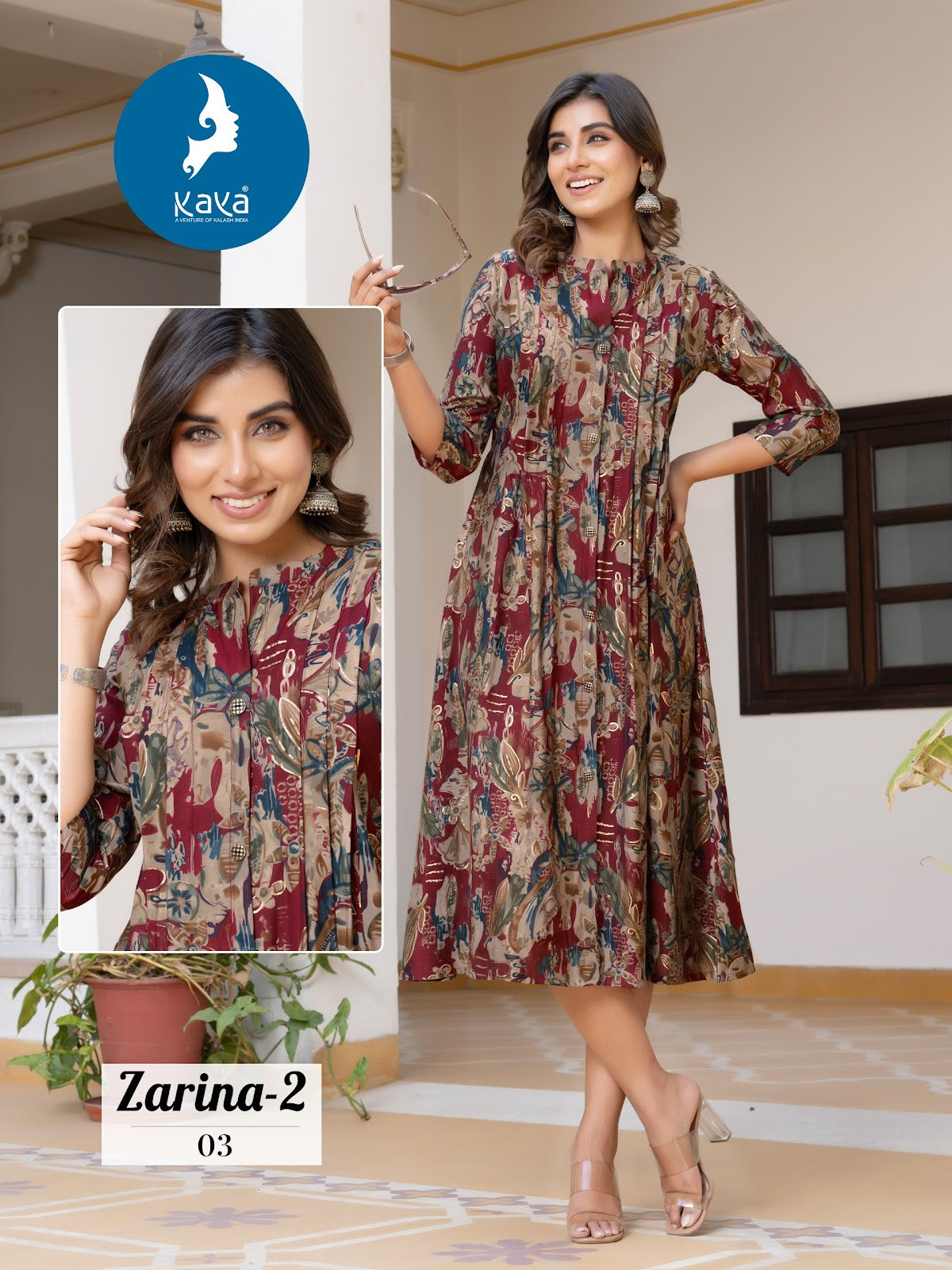 Zarina 2 Kaya Chanderi One Piece Manufacturer India
