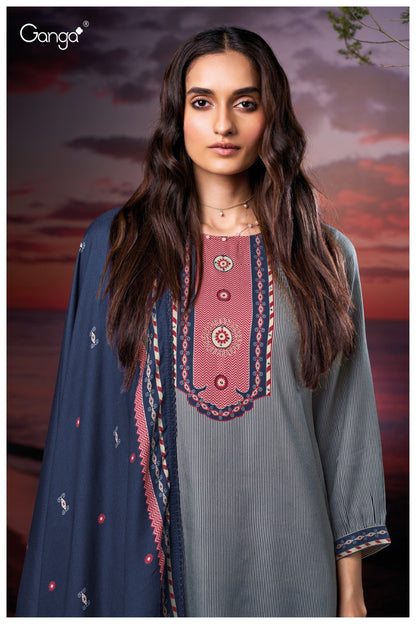 Zarina 3882 Ganga Wool Pashmina Suits Exporter India