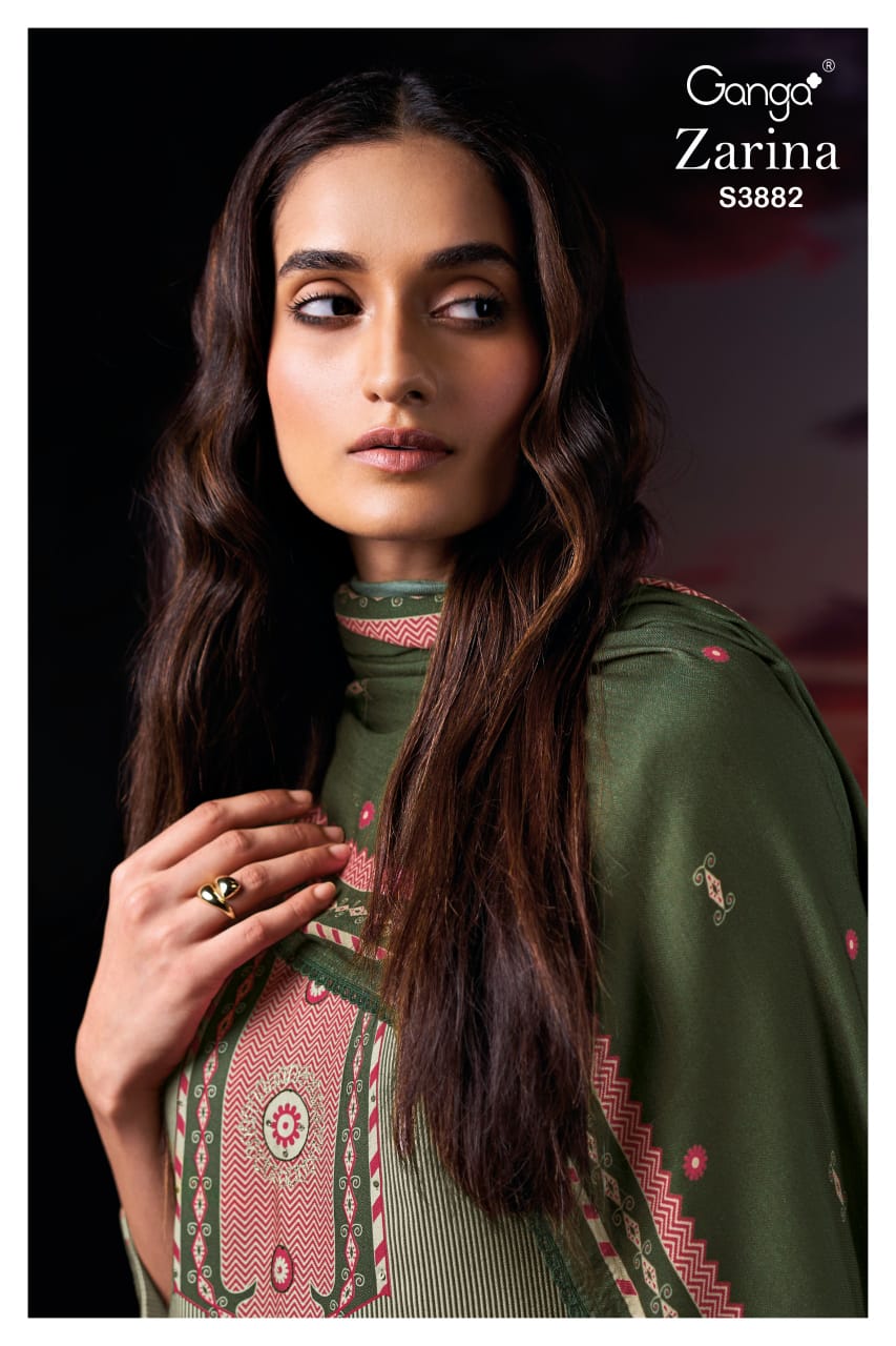 Zarina 3882 Ganga Wool Pashmina Suits Exporter India