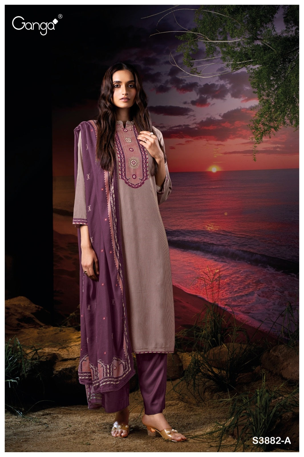 Zarina 3882 Ganga Wool Pashmina Suits Exporter India