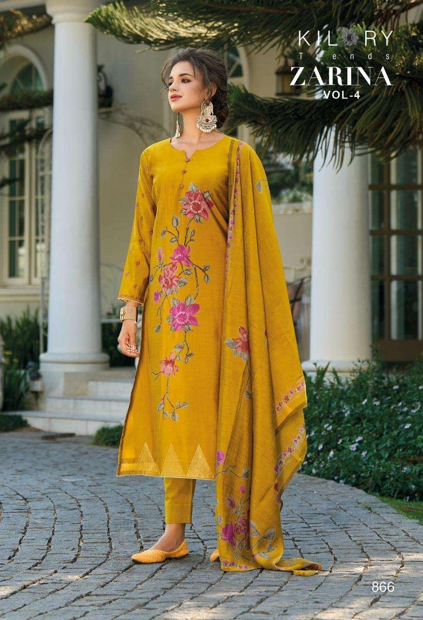 Zarina Vol 4 Kilory Viscose Muslin Pant Style Suits Manufacturer India