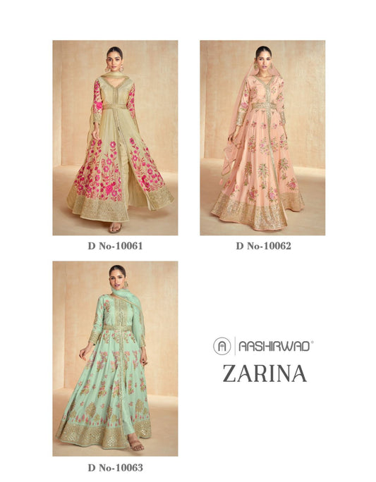 Zarina Aashirwad Creation Premium Silk Readymade Suits Manufacturer Gujarat