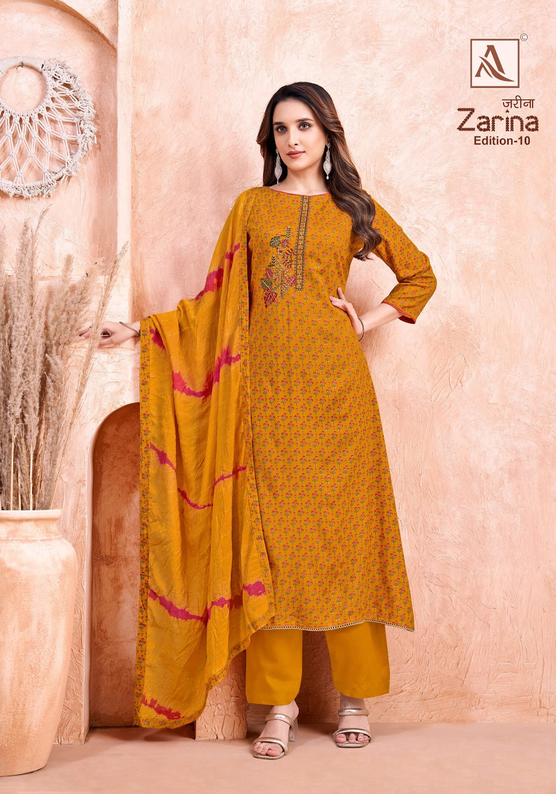 Zarina Edition 10 Alok Pure Viscose Karachi Salwar Suits Wholesale