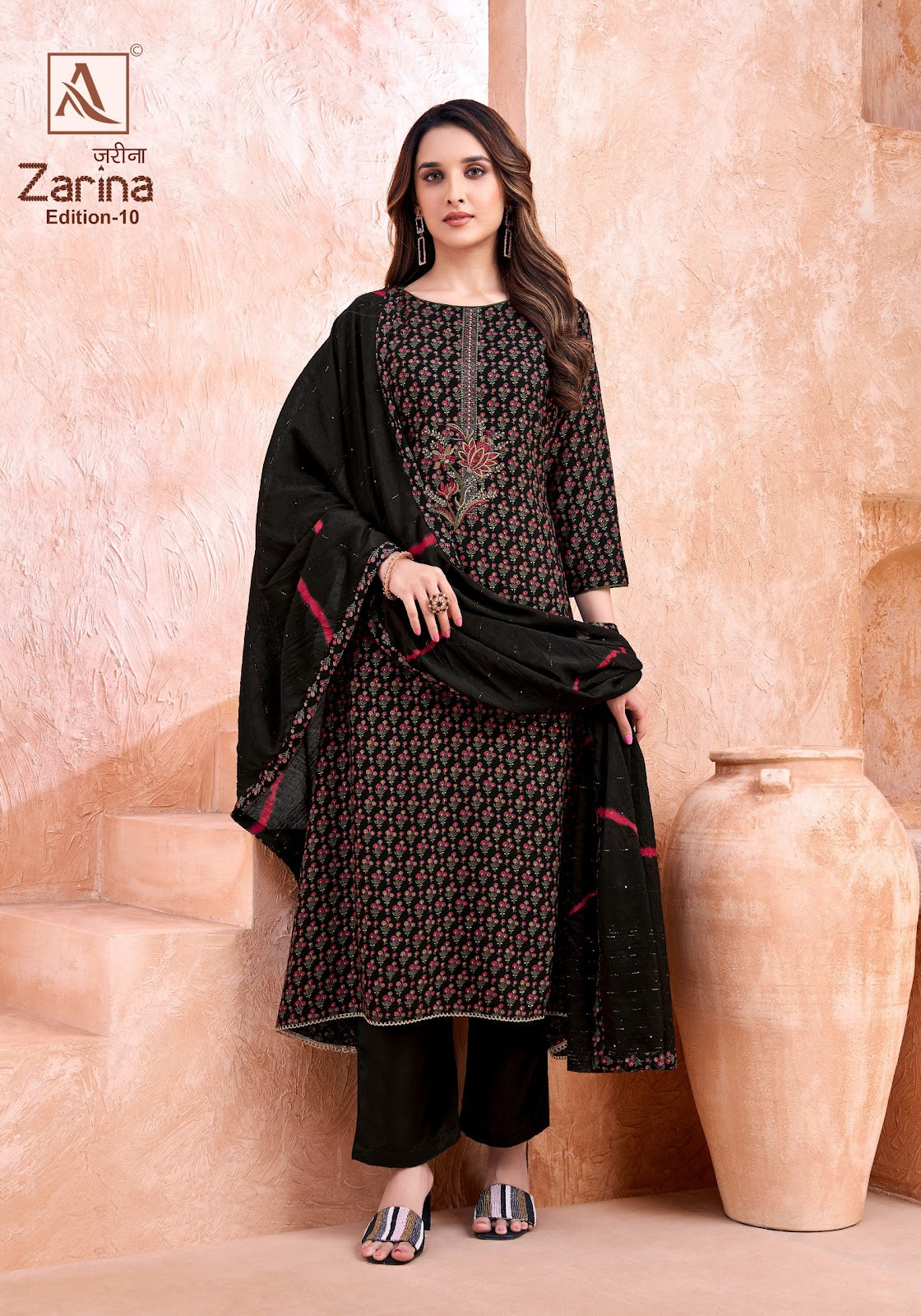 Zarina Edition 10 Alok Pure Viscose Karachi Salwar Suits Wholesale